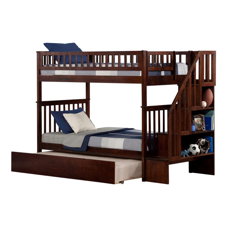 Shyann full over full 2024 bunk bed with trundle